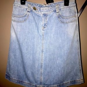Gap Light Blue Midi Denim Jean Skirt 4 EC